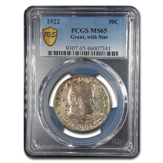1922 Grant Memorial Half Dollar w/Star MS-65 PCGS 1922 Grant Memorial Half Dollar w/Star MS-65 PCGS